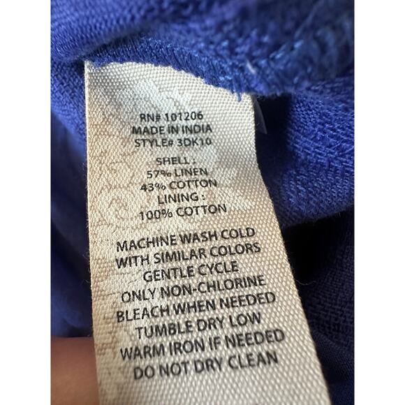 NWT Soft Surroundings Size Medium Remi Linen Blend Gauze Shift Dress Textured - Picture 10 of 14